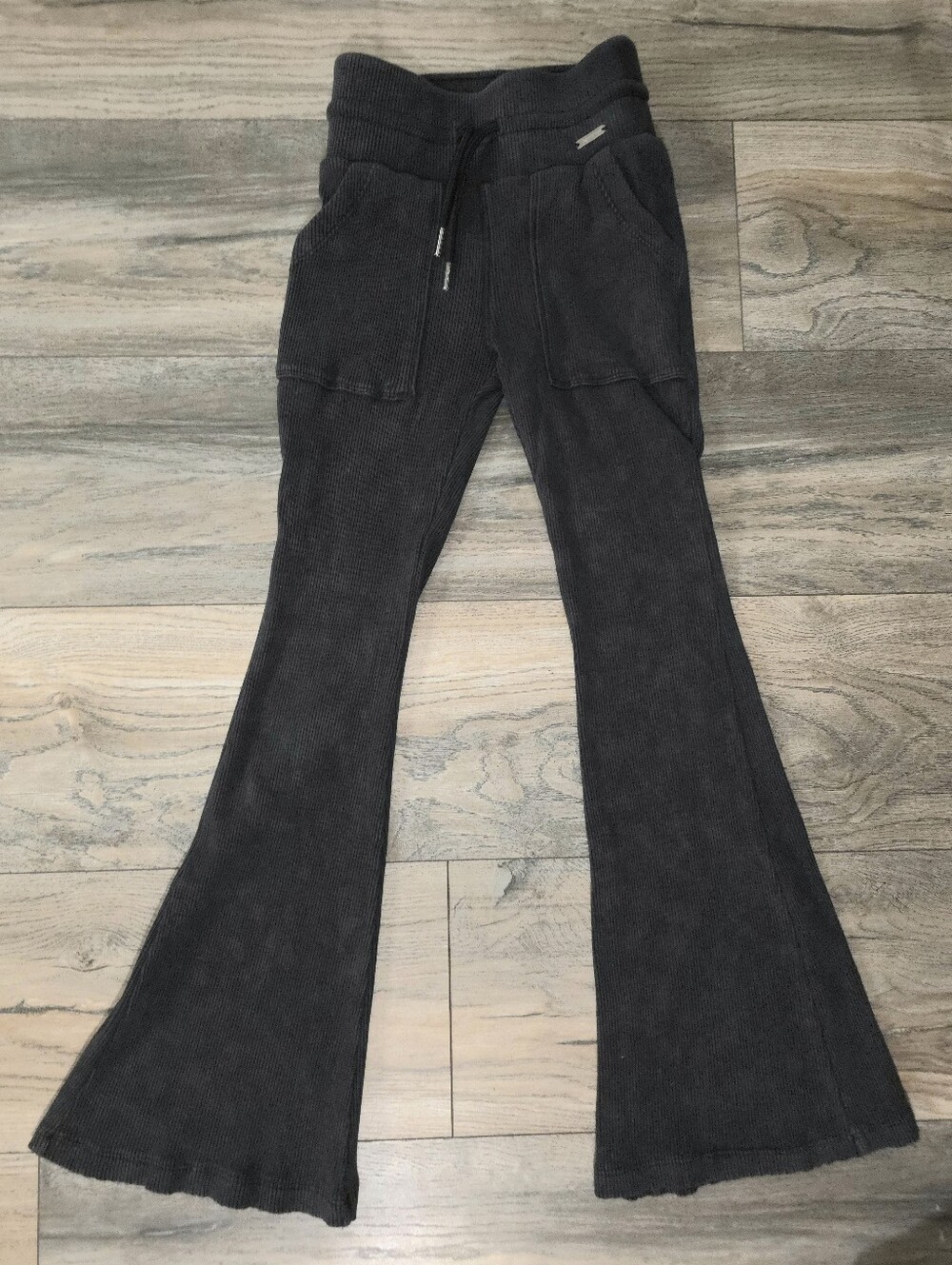 Limited Too Flared Knit Girls Pants in Vintage Black